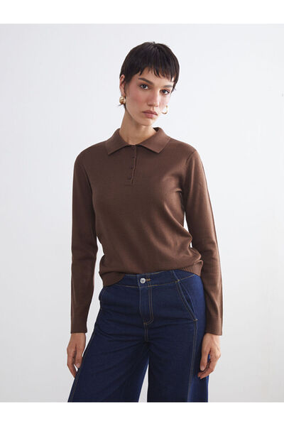 LC Waikiki Sparkling Choices from Shining Store | Polo Neck Women's Knitwear Sweater