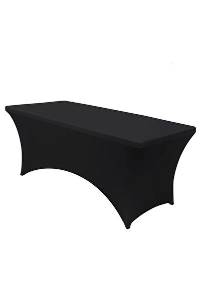 Choice 6FT-183x76x76CM Black 1PCS 1/2PCS 4/6FT Spandex Table Cloth Black for ...
