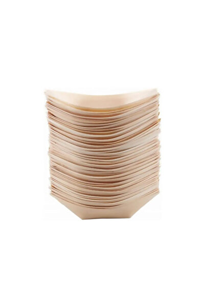 Choice 50 قطعة 5 بوصات 50 قطعة 50 قطعة صحون سوشي خشبية على شكل قارب يمكن التخ...