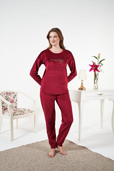 Estiva Women's Winter Velvet Pajama Set