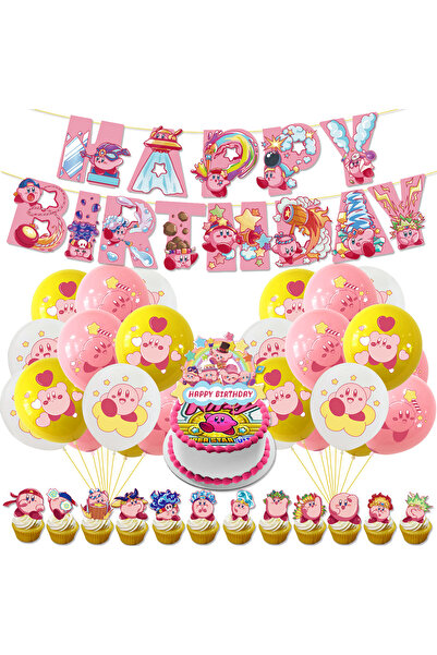 Choice 12 بوصة 1 مجموعة زينة حفلة عيد ميلاد بطابع ستار كيربيز - لافتة علم قاب...