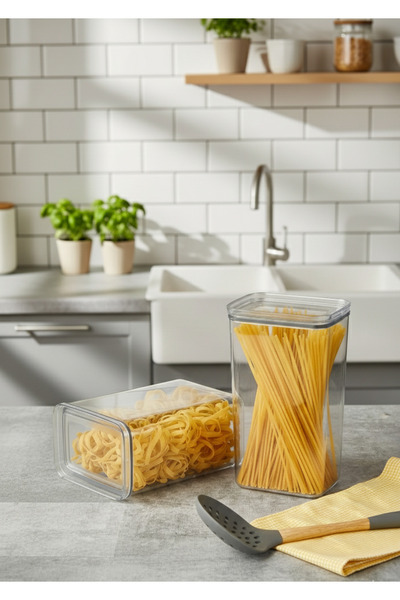Dia 2-Piece Acrylic Food Storage Container Vacuum Lid Airtight