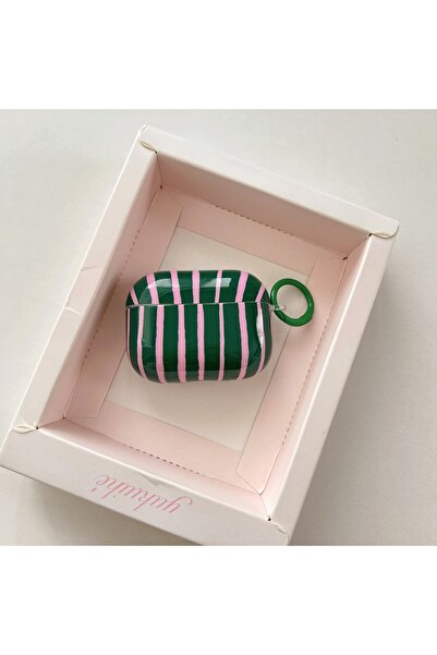 Choice لسماعات AirPods 1 خضراء صيفية دوبامين بسيطة ألوان متضاربة خطوط ربط غطا...