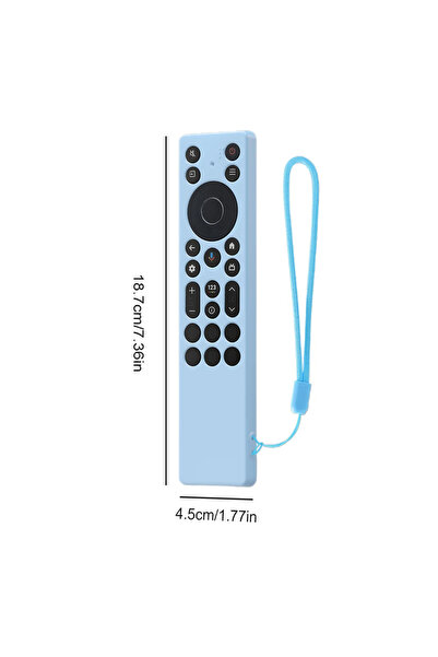 Choice أزرق لـ TCL RC923A/RC813A حافظة سيطرة عن بعد من السيليكون غطاء واقي مضاد للخدش مقاوم للماء Dro