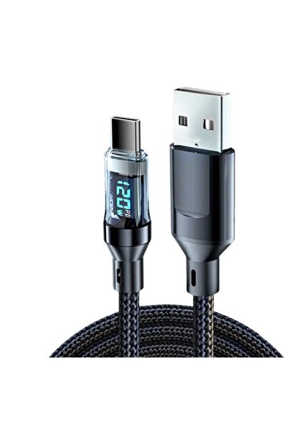 Choice كابل USB من النوع C جديد من NNBILI بطول 2 متر، مزود بشاشة LED رقمية، ب...