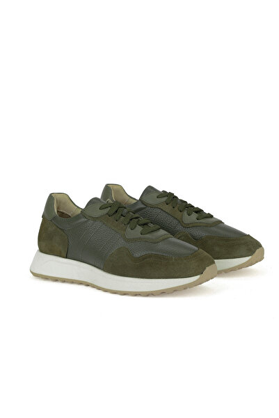 Ziya , Men's Genuine Leather Sneaker 1531026Z265 Khaki