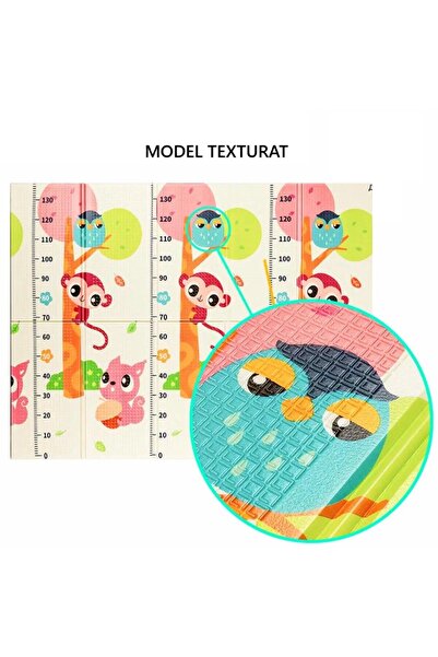Bibilel Kids Double-sided Children's Play Mat, Monkeys/Indians Pattern, 150x200 cm