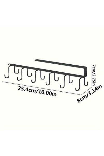 Choice 1 قطعة سوداء خطاف مزدوج الصف للمطبخ البسيط في المنزل، خطاف حديدي معلق ...