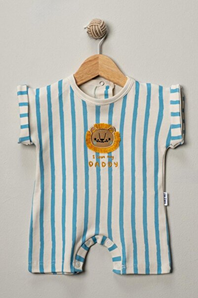 mandalinsbaby ASLAN DETAYLI ÇİZGİLİ BEBEK TULUM