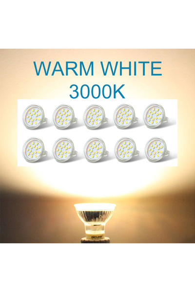 Choice 10 قطع LED أبيض دافئ 10 قطع MR11 لمبة LED AC12V 5W بدون وميض 120 درجة ...