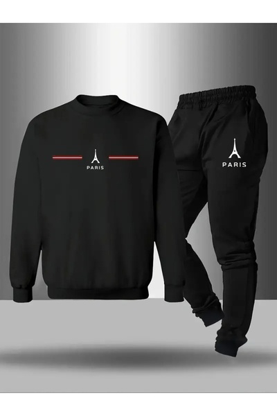 Cevval Детски комплект с качулка и спортен екип с принт, подплатен с 3-слойна шерпа, за есен/зима