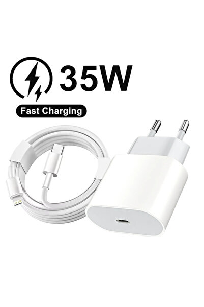 Choice مجموعة كابلات بطول 1 متر شاحن وكابل الاتحاد الأوروبي كابل شاحن سريع PD 35 وات لأجهزة iPhone 11 و 12 و 13 Pro و 8 و 14 Plus و XS Max