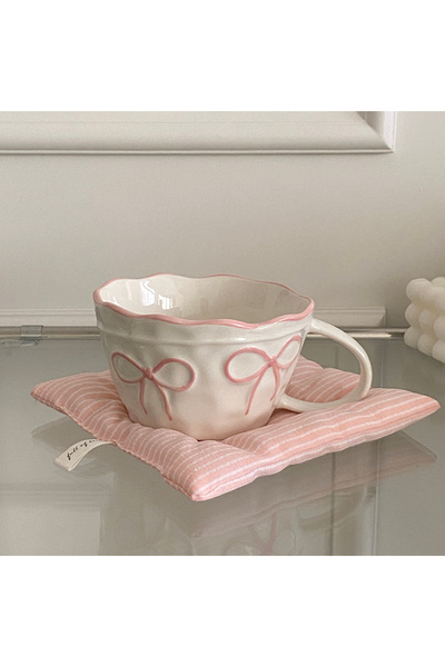 Choice 301-400 مل كوب سيراميك وردي 1 قطعة، كوب زوجي رائع وبسيط بسعة كبيرة، مناسب لـ