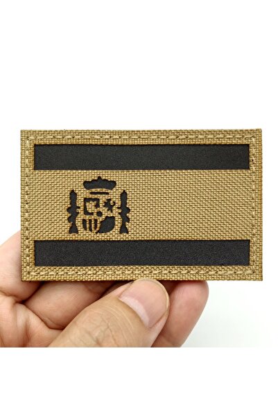 Choice HL-IRKQ02 1 قطعة شارة علم إسبانيا شارات عسكرية تكتيكية عاكسة، خطاف متين