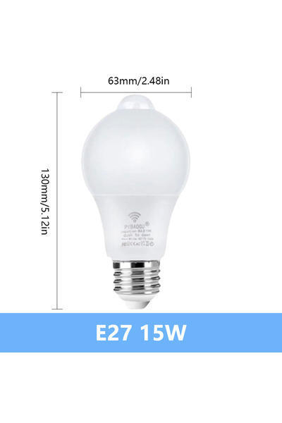 Choice AC220V (175-265V) أبيض بارد E27 15W مستشعر الحركة LED الضوء 220V 110V ...