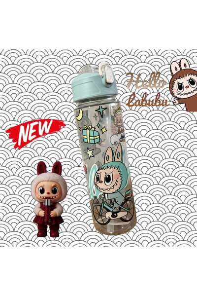 UNDERGROUND TRADE Labubu Matara Suluk , Kilitli Kapak, Koku Yapmaz, Tritan Sa...