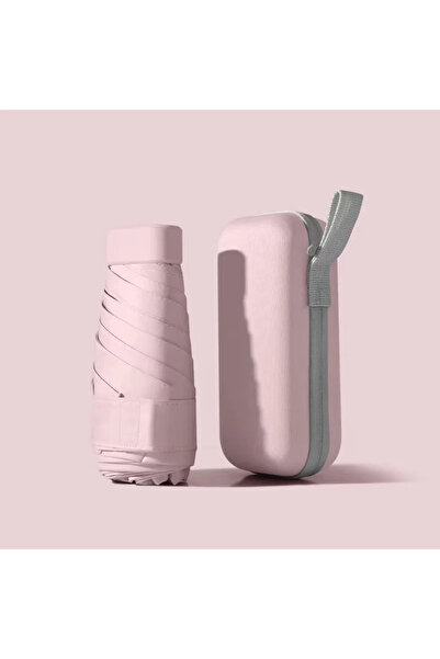 Choice مظلة كبسولة صغيرة وردية اللون من الحديد 6K، مظلة مزدوجة الاستخدام للحم...