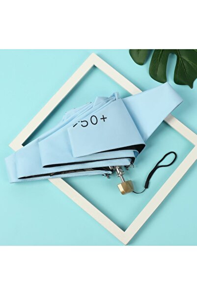 Choice مظلة شمسية صغيرة قابلة للطي من الحديد 6K باللون الأزرق السماوي، مظلة ش...