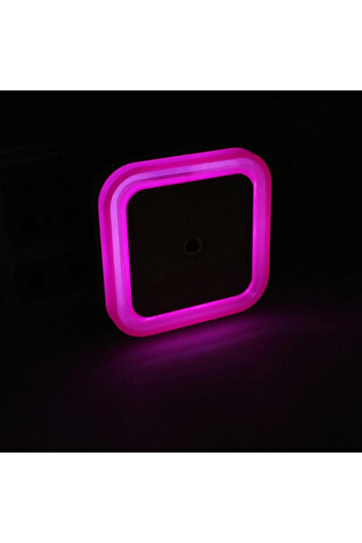 Choice مصباح ليلي لاسلكي LED باللون الوردي مزود بمستشعر ضوء ومقبس EU صغير لمص...