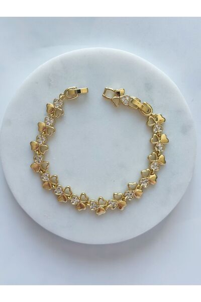 CHARMLUCKY TAŞLI KALP YONCA BİLEKLİK