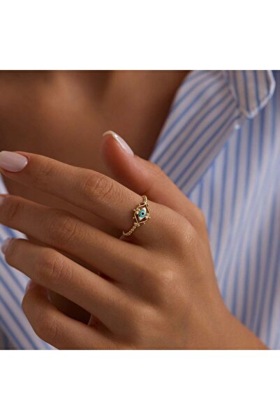 Sembol Gold Vintage Mine Göz Yüzük