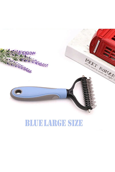 Choice1 Blue Large Pet Fur Knot Cutter Brush 2 Sided Comb Dog Cat Grooming Ha...