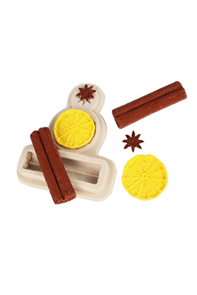 Choice قالب سيليكون واحد بحجم واحد على شكل ليمون وقرفة وينسون نجمة لخبز الكب ...