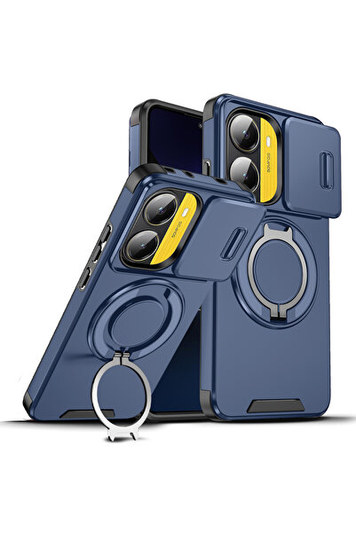 Choice Poco x7 pro Blue مناسب لـ Mi Poco X7 X6 Pro حامل مغناطيسي دوار 360 درج...