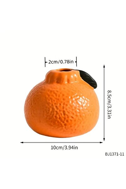 Choice Orange Vase 1pc Fashion Orange Design Ceramic Vase, Suitable For Hydroponics - Perfect For Li