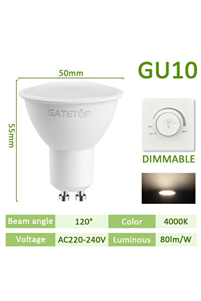 Choice 3 واط 3 قطع 120 درجة 4000 كلفن 1-10 قطع بقعة طاقة GU10 قاعدة مصباح ليد قابل للتعتيم 4000 كلفن 6000 كلفن 220 فولت 240 فولت