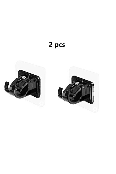 Choice 2pcs- Black 2pcs Curtain Rod Hook Punching-free Curtain Rod Rack House...