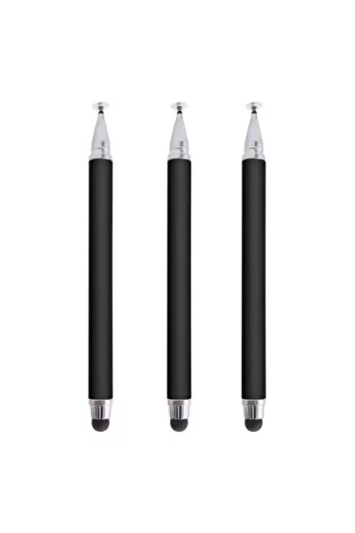 Choice 3 قطع سوداء 3/1 قطعة هاتف لوحي ذكي قلم ستايلس سعوي عالمي 2 في 1 أقلام ...