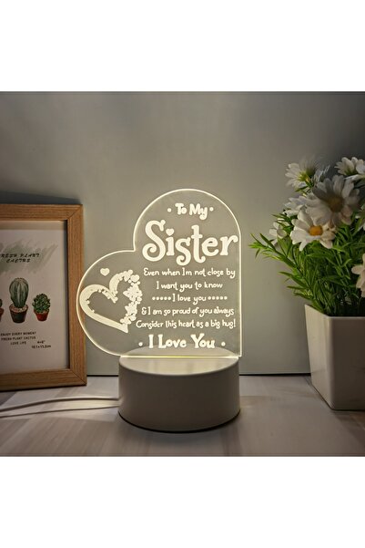 Choice Warm white 1color 1pcs gift for sister 3D nightlight, festive atmosphere decorative light, USB bedro