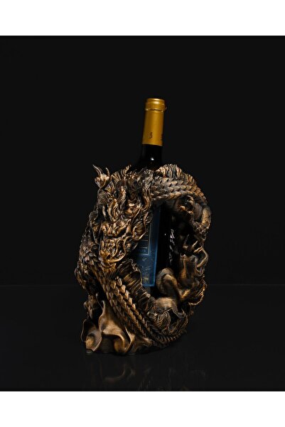 Figmentra Ejderha Şarap Tutucu Özel Tasarım - Modern Bar Aksesuarı ve Ev Dekorasyonu