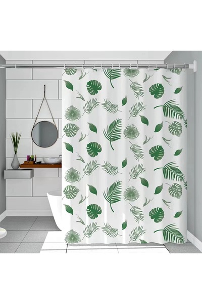 Choice 120*180 سم أخضر بسيط أوراق خضراء ستارة دش الحمام حاجز فاصل ستارة دش