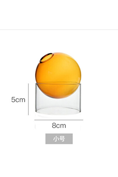 Choice برتقالي S ميني مزهرية زهور مستديرة حاوية هيدروبونيك زجاجة بيئية صغيرة ...