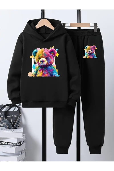 Cevval Παιδικό φούτερ με κουκούλα και φούτερ με στάμπα 3 νήματα με ανάλαφρο χρώμα για το φθινόπωρο/το χειμώνα