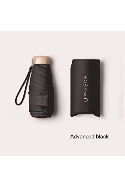 Choice مظلة شمسية صغيرة سوداء متقدمة من IRON 6K قابلة للطي بخمسة أضعاف للحماية من الشمس ومقاومة للأشعة فوق البنفسجية