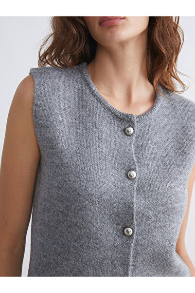 LC Waikiki Sparkling Selections from Shining Store | Crew Neck Women's Knitwear Vest