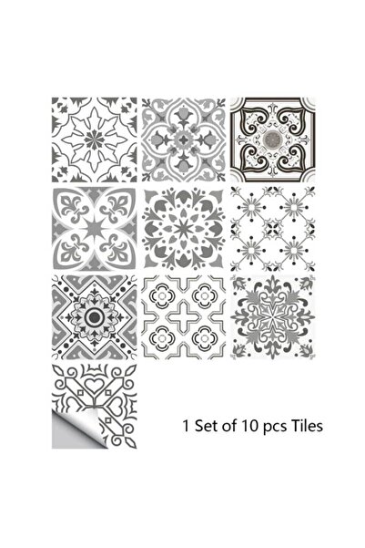 Choice ملصقات بلاط مطفية غير لامعة مقاس 15 سم × 15 سم × 10 قطع 10 قطع ملصقات ...