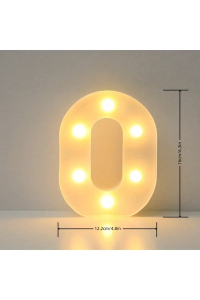 Choice 0 1PC LED Alphabet&Number Lights For Home,Wedding,Proposal,Birthday,Party,Photo Prop, Battery Power.