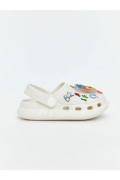 LC Waikiki White Printed Baby Girl Beach Sandals