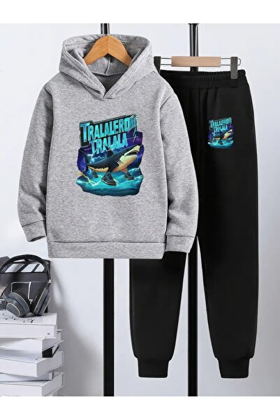 Cevval Дитячий худі з капюшоном і спортивний костюм з 3-нитковим шардоном для осені/зими