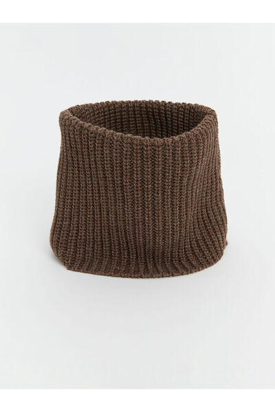 LC Waikiki Brown Basic Boy's Beret and Neck Collar