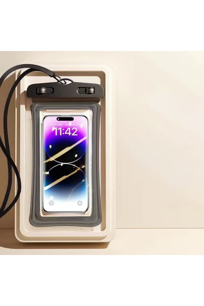 Choice حقيبة هاتف سوداء مقاومة للماء، حقيبة هاتف مقاومة للماء IPX8، مستلزمات الشاطئ للرحلات البحرية