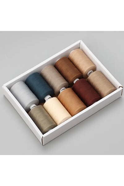 Choice XX-10SE-1000XHS 10 قطع/مجموعة خيوط خياطة 10 ألوان لمكينة الخياطة، الحي...