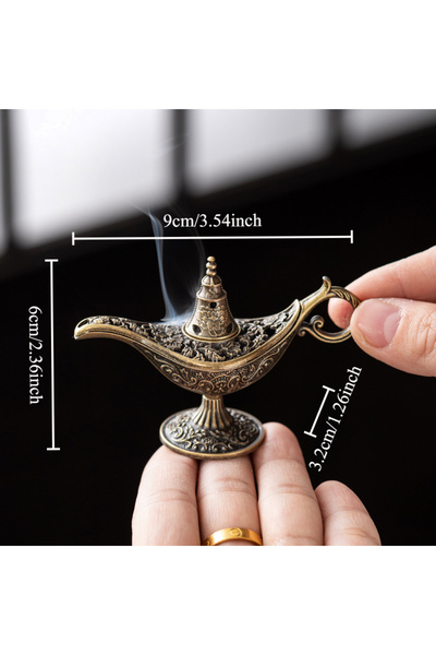 Choice مبخرة عصا عطرية على شكل مصباح علاء الدين مصنوعة من مادة سبيكة مثالية ل...