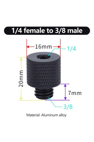 Choice A2-1PCS 1/4 إلى 3/8 M5 M6 M8 محول لولبي من ذكر إلى أنثى محول تثبيت لول...