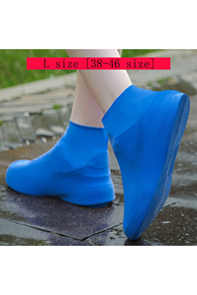 Choice L 38-46 size blue 1 Pair Latex Rain Boot Overshoes Travel For Outdoor ...