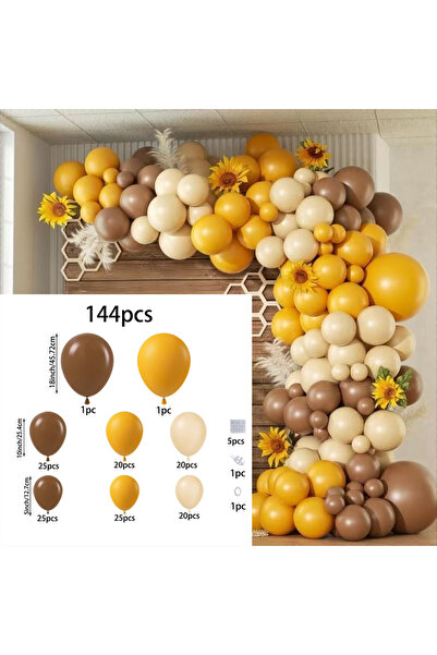 Choice Other MULTI 144pcs latex Balloon Arch set Khaki lemon Yellow sand Whit...